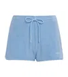 Hunza G Cotton Terry Towelling Shorts In Blue