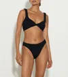 Hunza G Bonnie Crinkle Twist Two-piece Swimsuit In Black