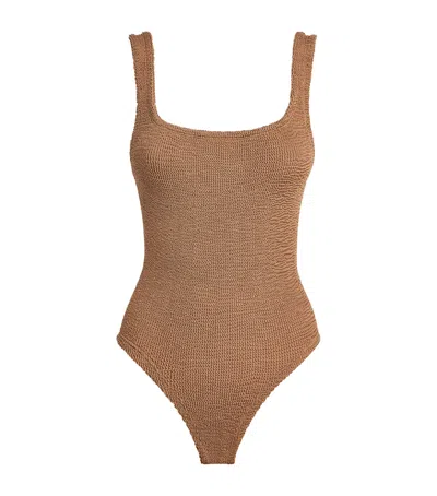 HUNZA G COVERAGE SQUARE-NECK SWIMSUIT
