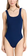 HUNZA G COVERAGE SQUARE ONE PIECE NAVY