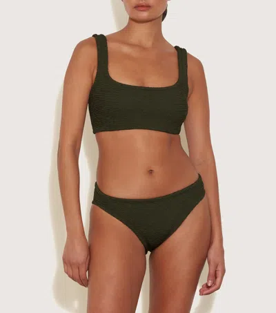 Hunza G Xandra Bikini In Metallic Khaki