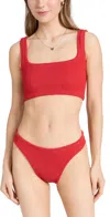 Hunza G Coverage Xandra Bikini Set Red In Red
