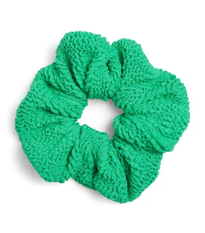Hunza G Crinkle Scrunchie In Green
