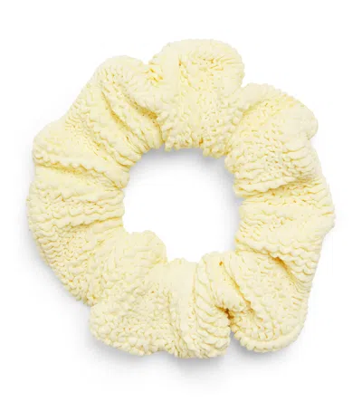 Hunza G Crinkle Scrunchie In Neutral