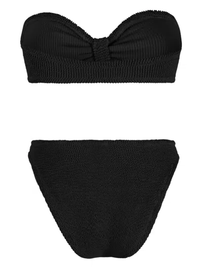 Hunza G Crinkle-texture Bikini In Black