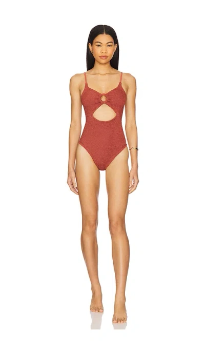 Hunza G Crystal One Piece In Red
