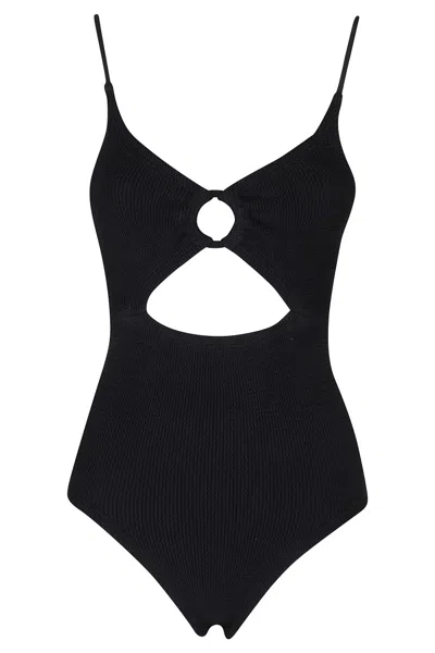HUNZA G HUNZA G CRYSTAL ONE-PIECE SWIMSUIT - BLACK