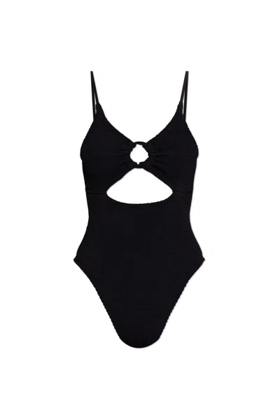 Hunza G Textured Swimsuit In Black