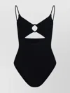 Hunza G Crystal Swimsuit With Fabric Covered Hoops In Black