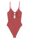 Hunza G Cut-out Detail Glamour Swimsuit With Textured Fabric