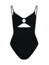Hunza G Crystal Swim With Tonal Hoops In Black