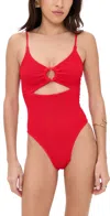 Hunza G Crystal Swimsuit Red In Red