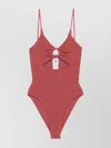 Hunza G Cut-out Detail Glamour Swimsuit With Textured Fabric