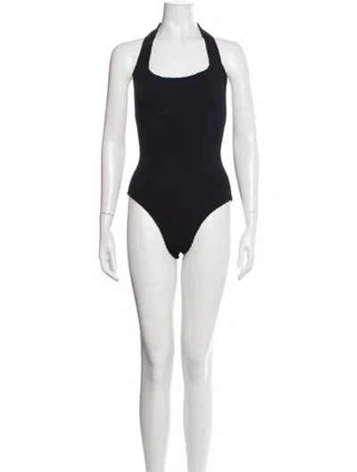 Pre-owned Hunza G Cutout Accent One-piece W/ Tags In Brown