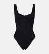Hunza G Womens Black Dallas Zip-up High-leg Swimsuit In Black