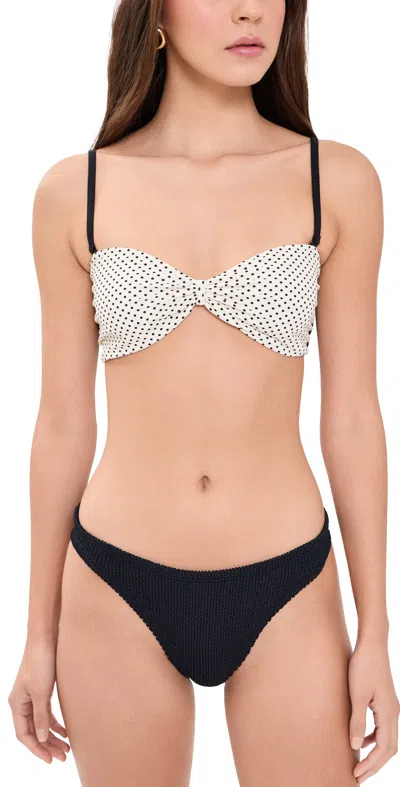 Hunza G Delphine Bikini Set Black/polka Dot