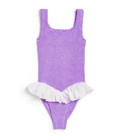 Hunza G Kids' Denise Swimsuit (7-12 Years) In Purple
