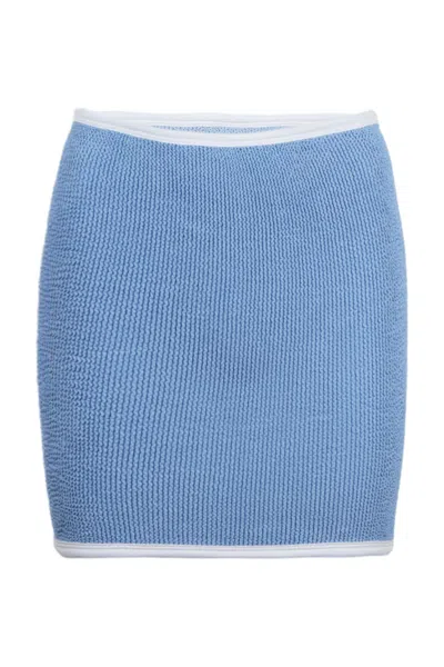 Hunza G Devyn Swim Skirt Cornflower In Blue