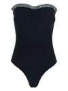 Hunza G Dolly Strapless Seersucker One-piece Swimsuit
