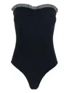 Hunza G Dolly Strapless Seersucker One-piece Swimsuit