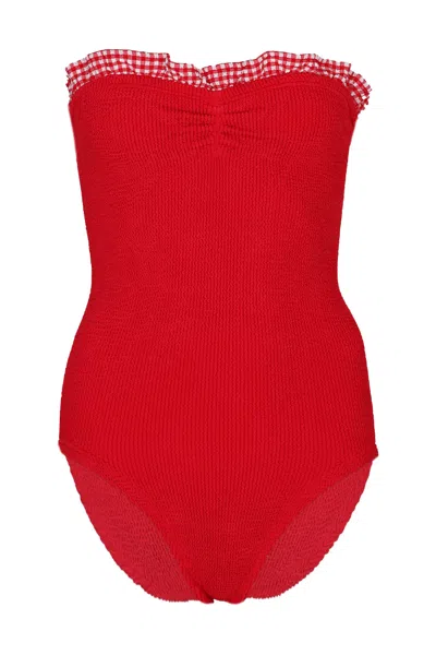 Hunza G Dolly Swim Red Gingham