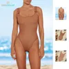 Hunza G Domino Metallic One Piece Swimsuit In Brown