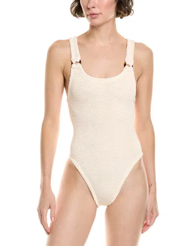 Hunza G Domino One Piece Swimsuit In White