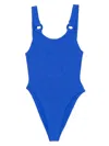 Hunza G Textured Ring Detail Swimwear Collection In Blue