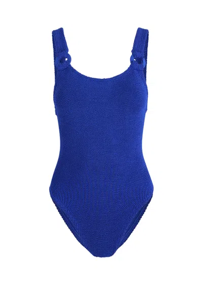 HUNZA G HUNZA G DOMINO SEERSUCKER SWIMSUIT