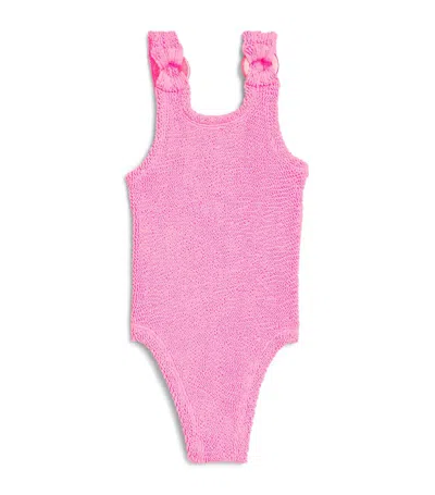 Hunza G Kids' Domino Swimsuit (2-6 Years) In Pink