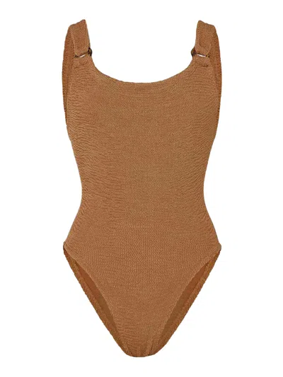 Hunza G Domino Ring-detail Swimsuit In Multi