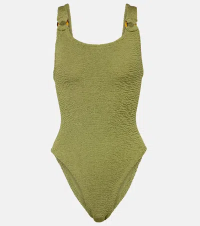 Hunza G Domino Swimsuit In Green