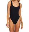 Hunza G One-piece Swimsuit With Tortoiseshell Ring Detailing In Black