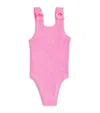 Hunza G Kids Domino Seersucker Swimsuit (2-6 Years) In Pink