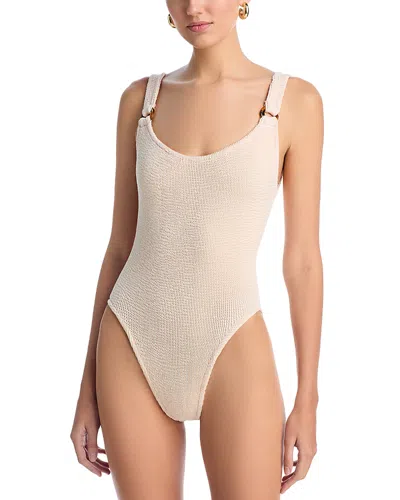 HUNZA G DOMINO TEXTURED SWIMSUIT