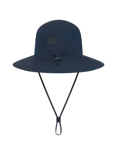 Hunza G Kids' Drawstring Hat In Blue