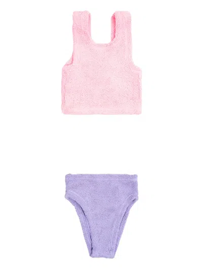 Hunza G Kids' Duo Crinkle Bikini In Multi