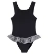 Hunza G Duo Denise Gingham Swimsuit In Black
