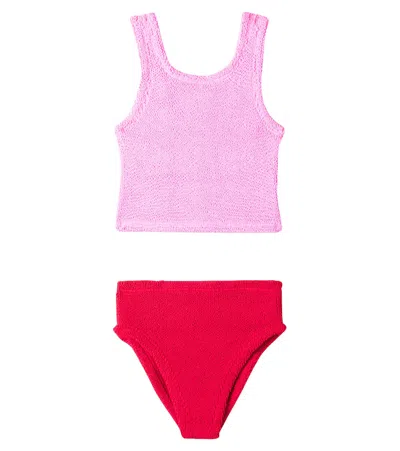 Hunza G Kids' Duo Lyra Bikini In Pink