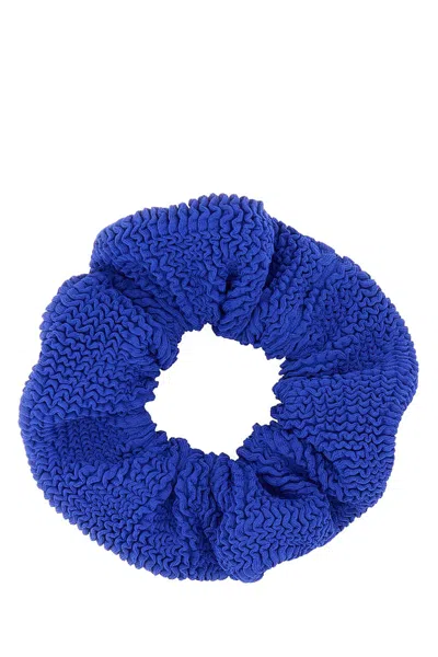 Hunza G Electric Blue Fabric Scrunchie In Orange