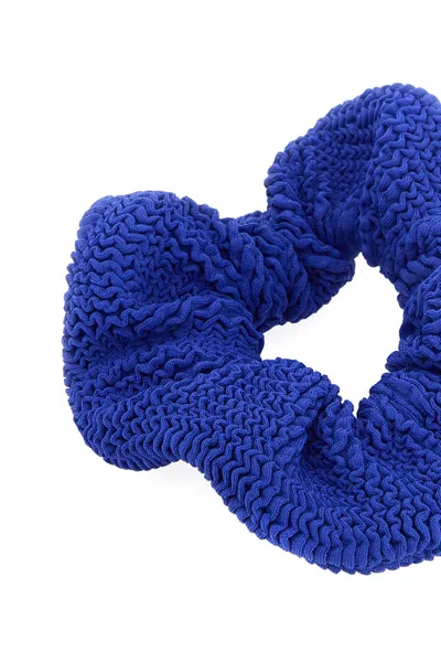 Hunza G Electric Blue Fabric Scrunchie In Royalblue