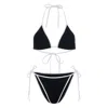 Hunza G Gina Textured Triangle Bikini With Sporty Contrast