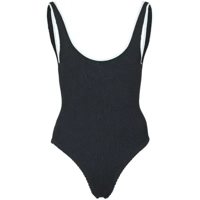 Hunza G Faye Contrast Swim Black/white