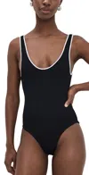 Hunza G Faye Swim Contrast Trim In Black