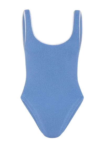 Hunza G Faye One Piece Cornflower In Blue