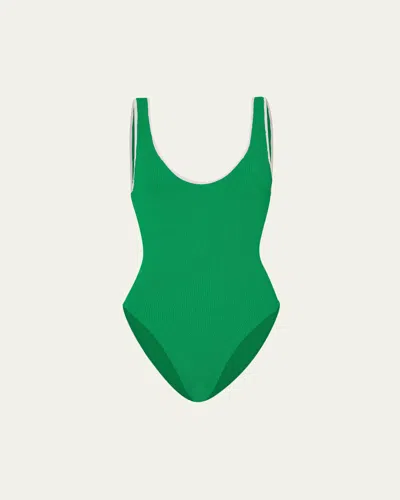 Hunza G Faye One-piece Swimsuit In Green