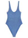 Hunza G 'faye Swim' One-piece Swimsuit In Blue