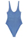Hunza G 'faye Swim' One-piece Swimsuit In Light Blue