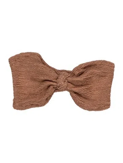 Pre-owned Hunza G Floral Print Top In Neutrals