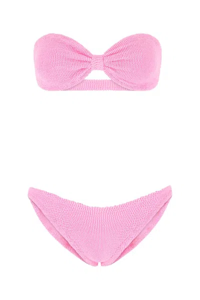 Hunza G Fluo Pink Stretch Nylon Bikini
